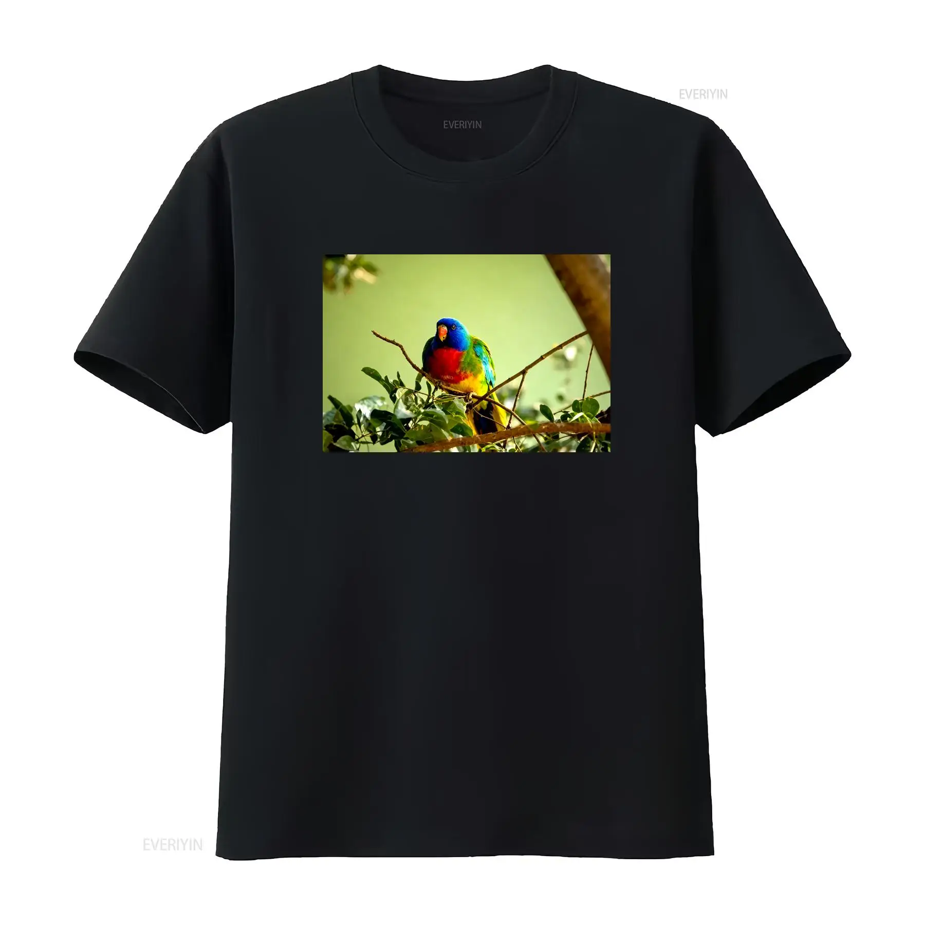 Vintage Fashion Australia - เสื้อยืดลายนกแก้วสีแดง ผลิตในออสเตรเลีย ไซส์ S ถึง 5XL