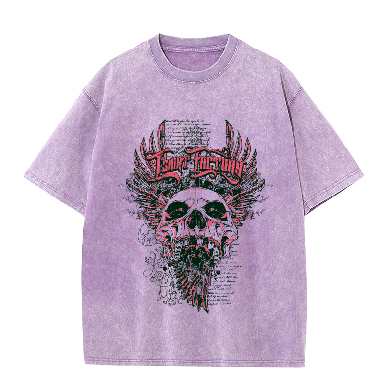 Vintage Fashion Plus Size - เสื้อผู้หญิงแบบสวม Unisex สไตล์สตรีทแวร์ ลายหัวกะโหลก ไซส์พลัส เสื้อผ้าผู้หญิง