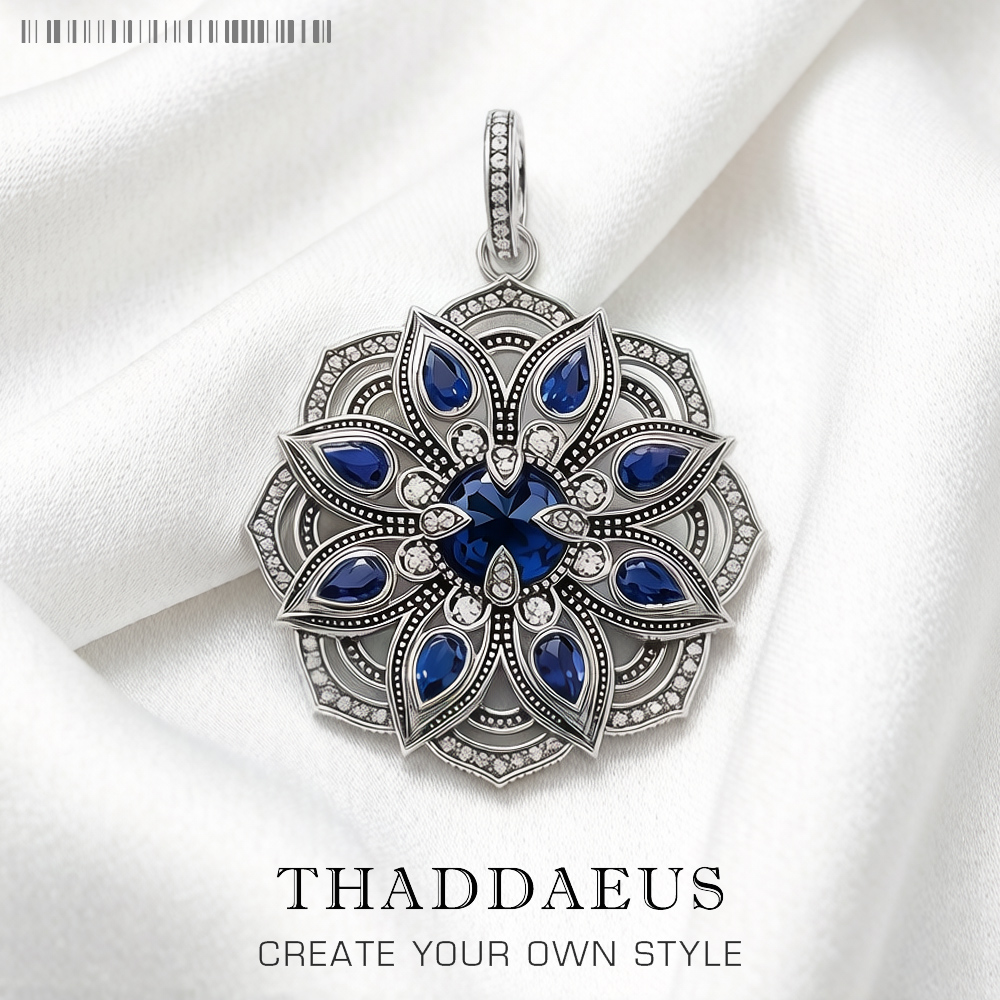 Vintage Fashion Jewelry Brands - จี้ Blue Lotus Flower,ยี่ห้อใหม่แฟชั่นเครื่องประดับ925เงินสเตอร์ลิงยุโรปอุปกรณ์เสริมสำหรับสุภาพสตรี