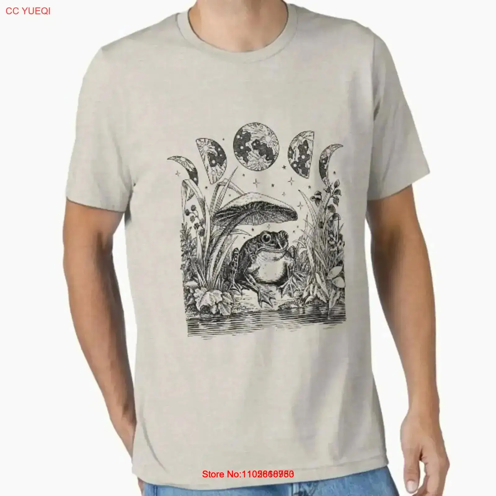 Vintage Fashion Australia - เสื้อยืดสไตล์คอทเทจคอร์ ลายกบ เห็ด พระจันทร์ ผลิตในออสเตรเลีย ไซส์
