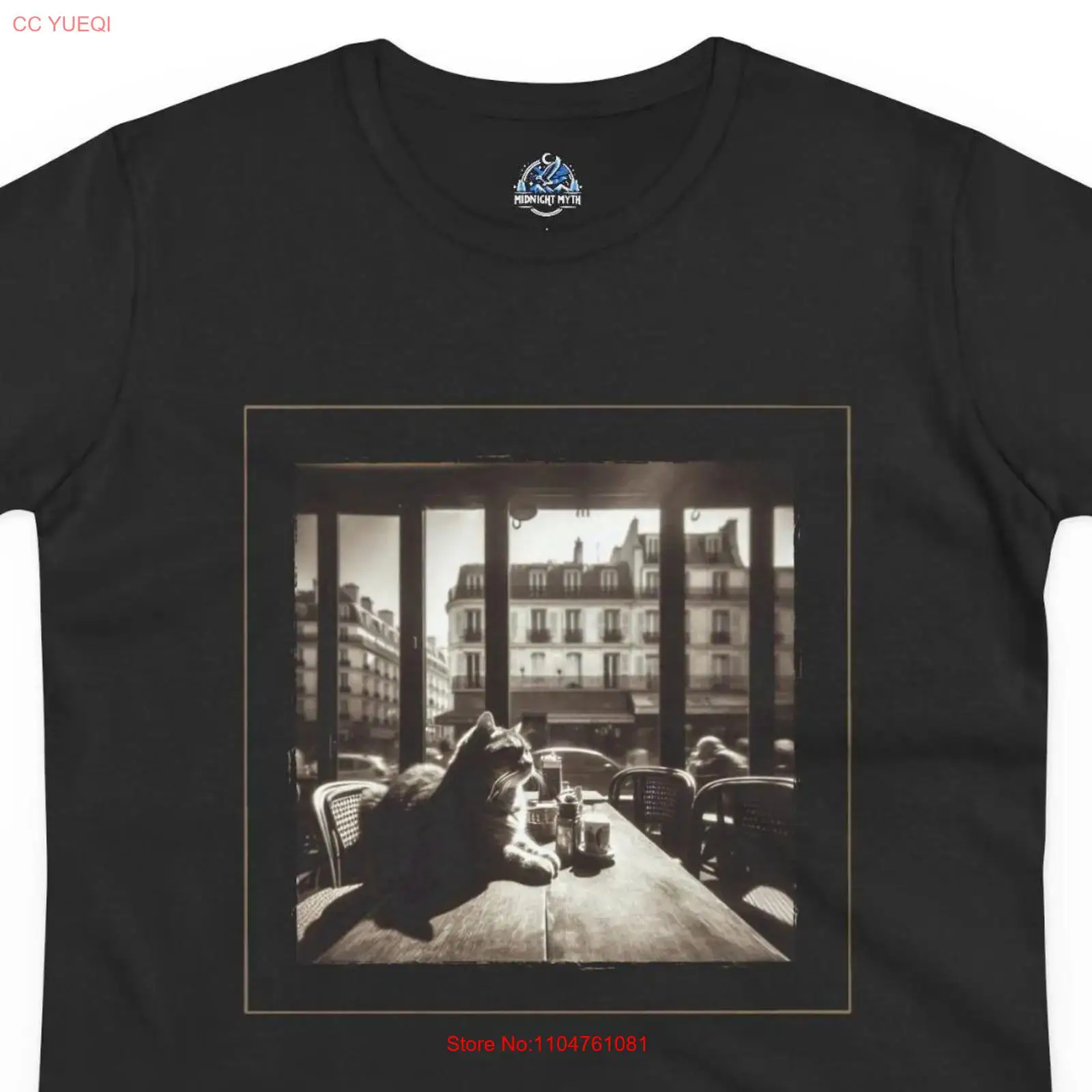 Vintage Fashion In Paris - เสื้อยืดลายแมวตลกสไตล์วินเทจจากปารีส ลายกราฟิกวินเทจแบบฟอกสี แฟชั่นลำลองสำหรับผู้ชาย สวมใส่สบาย เหมาะสำหรับใส่ในชีวิตประจำวัน