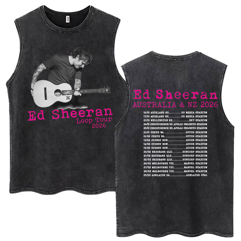 Vintage Fashion Australia - เสื้อกล้ามวินเทจลาย Ed Sheeran Loop Tour ออสเตรเลีย