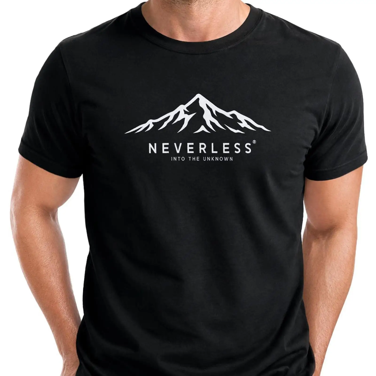 Vintage Fashion Herren - เสื้อยืดพิมพ์ลาย Neverless Herren Mountain Adventure Design