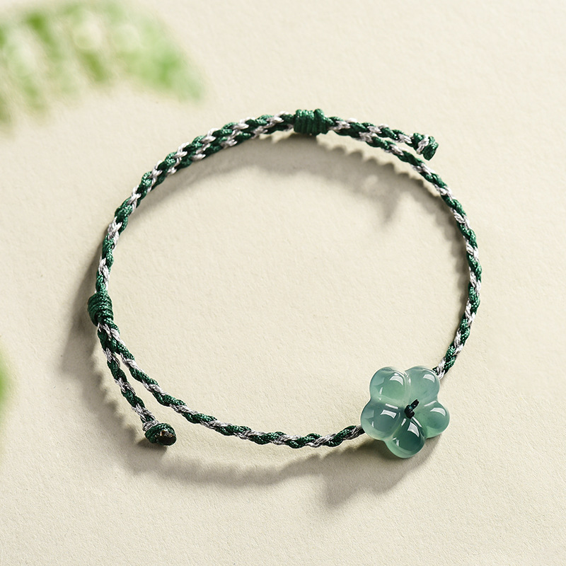 Usa Vintage Fashion - หยกพม่าสร้อยข้อมือหยกธรรมชาติเสน่ห์ของเครื่องประดับแฟชั่นของขวัญวินเทจสำหรับผู้หญิงเครื่องรางกำไลข้อมือหรูหรา