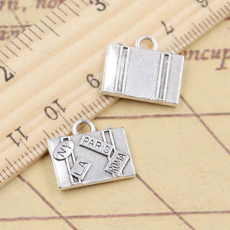 Vintage Fashion In Paris - 10pcs Charms กระเป๋าเดินทาง NEW YORK PARIS