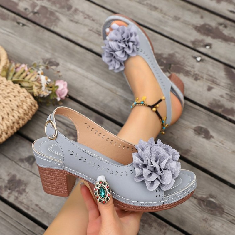 รองเท้าส้นสูงแบบเปิดนิ้วเท้าปร - Vintage And Modern Fashion บทวิจารณ์และราคา