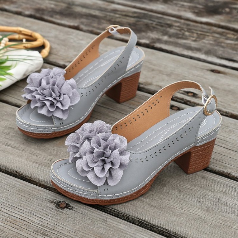 รองเท้าส้นสูงแบบเปิดนิ้วเท้าปร - Vintage And Modern Fashion บทวิจารณ์และราคา