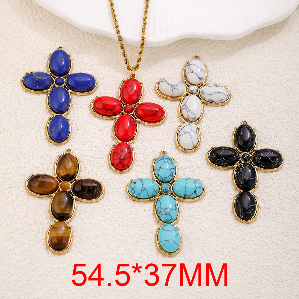 จี้สแตนเลสสตีลทรงกางเขนขนาดใหญ - Vintage Fashion Theme บทวิจารณ์และราคา