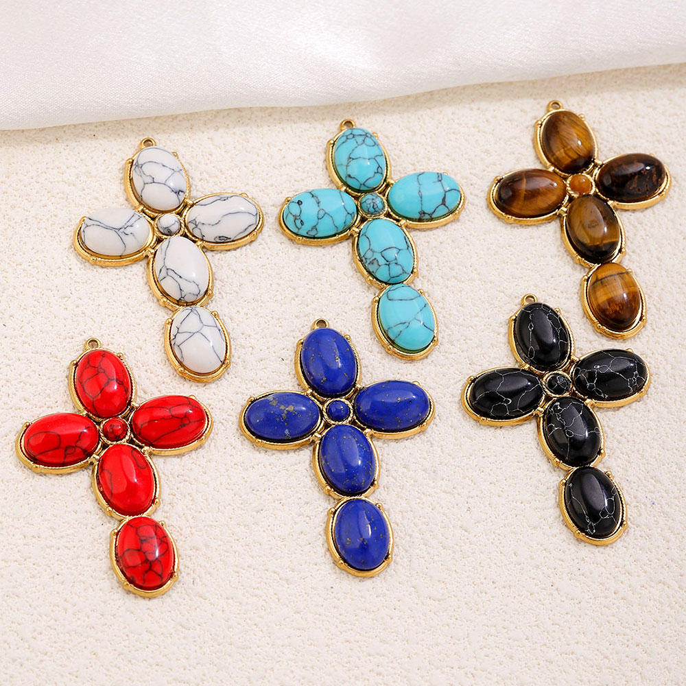 จี้สแตนเลสสตีลทรงกางเขนขนาดใหญ - Vintage Fashion Theme บทวิจารณ์และราคา