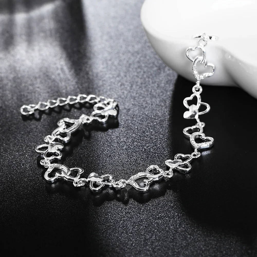 สร้อยข้อมือเงินแท้ 925 ดีไซน์ค - Vintage Fashion Center บทวิจารณ์และราคา
