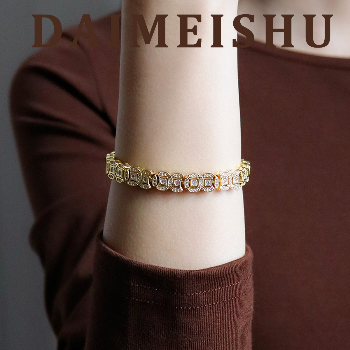 กำไลข้อมือเหรียญทองแดงประดับเพ - Vintage Fashion Tiktok บทวิจารณ์และราคา