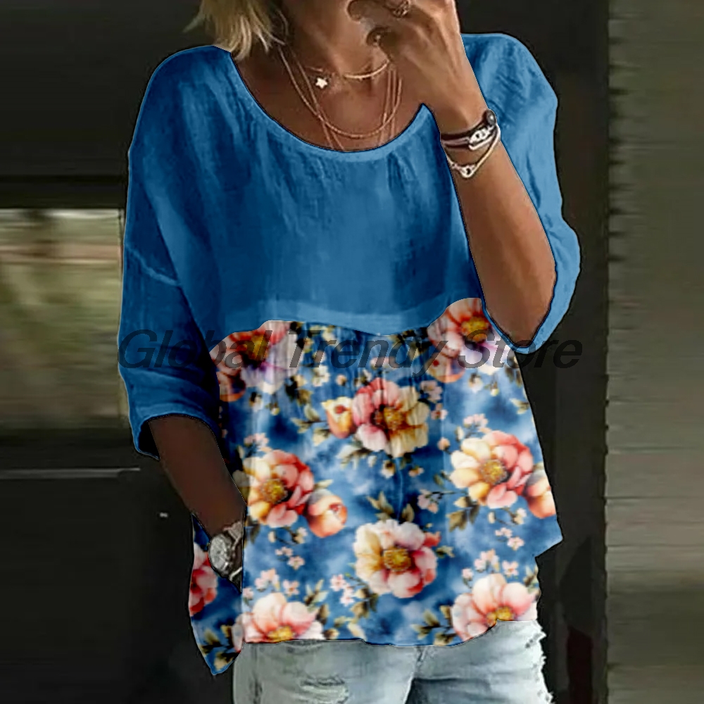 เสื้อเชิ้ตแขน 3/4 พิมพ์ลายดอกไ - Printed Floral Shirt บทวิจารณ์และราคา
