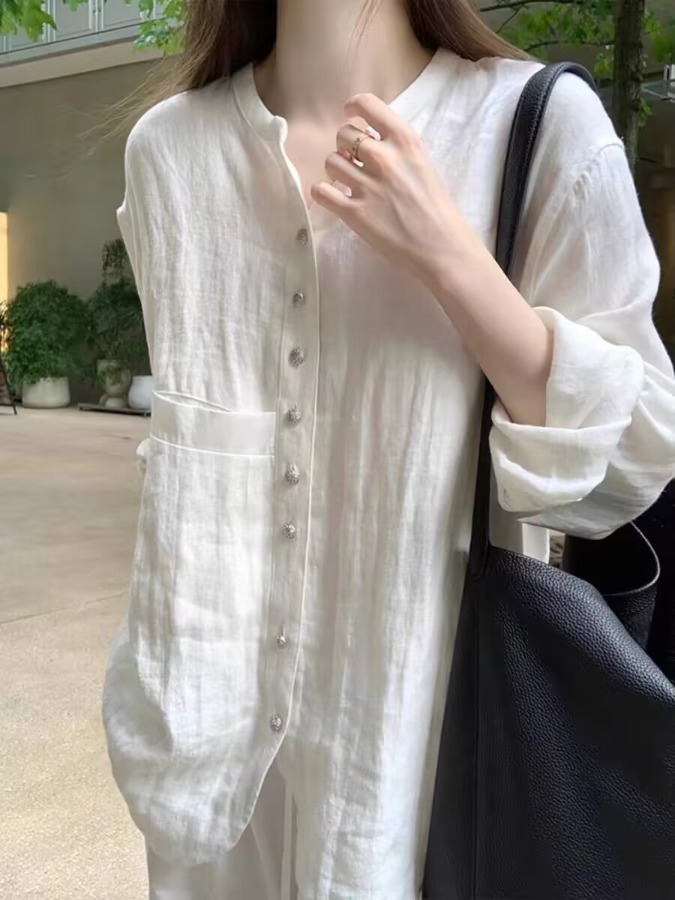 เสื้อคลุมป้องกันแสงแดดผ้าลินิน - Vintage Fashion Meaning บทวิจารณ์และราคา