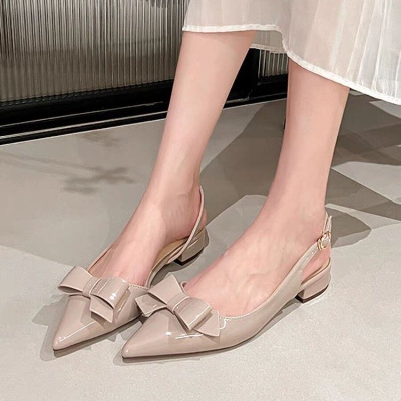 รองเท้าส้นเตี้ยแบบสวมหัวแหลมสไ - Vintage And Modern Fashion บทวิจารณ์และราคา