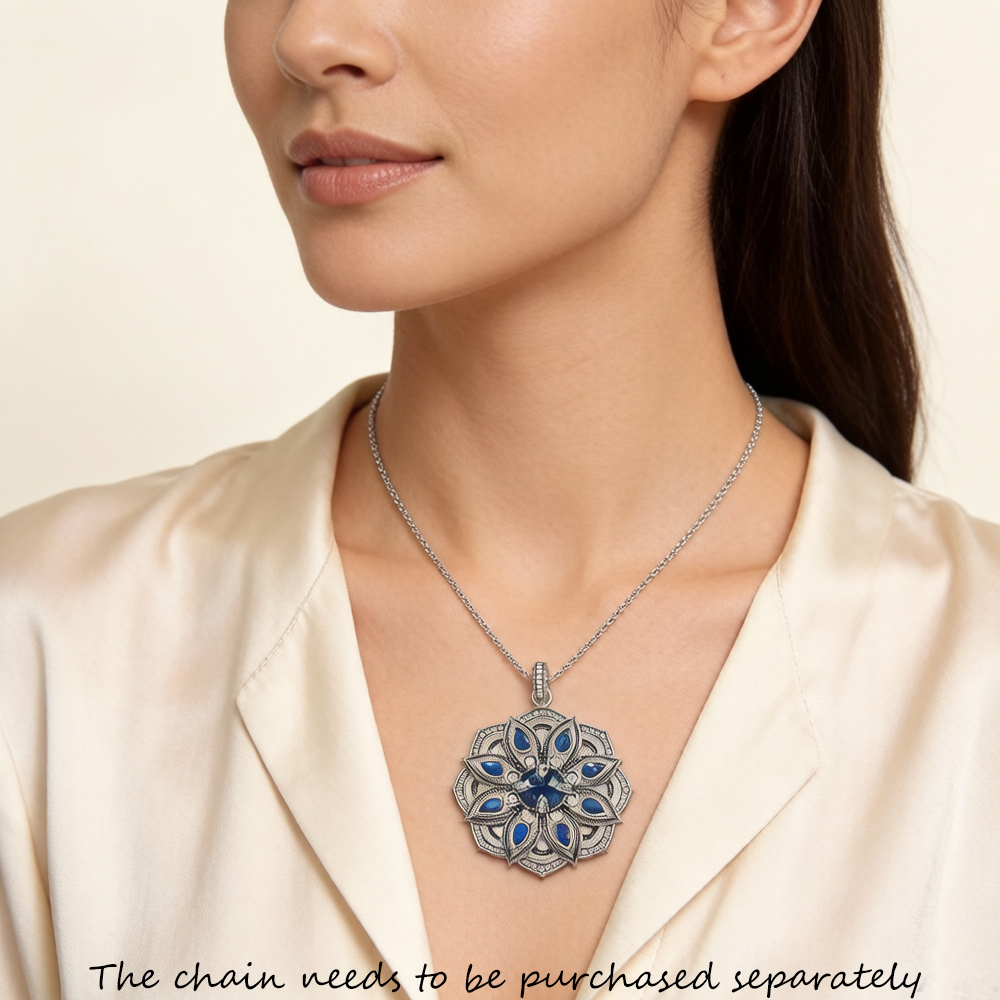 จี้ Blue Lotus Flower,ยี่ห้อให - Vintage Fashion Jewelry Brands บทวิจารณ์และราคา