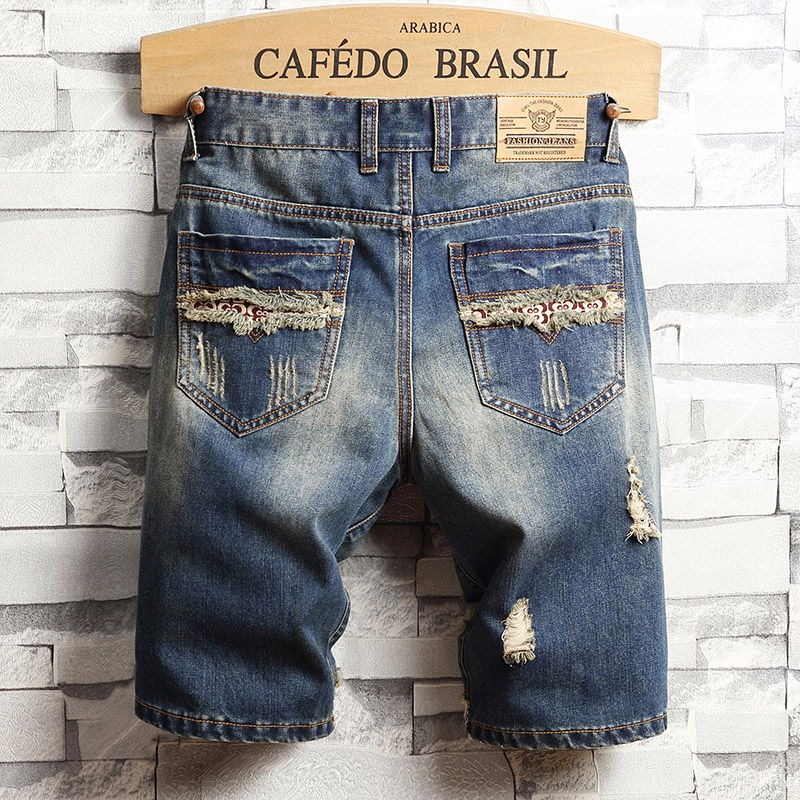 กางเกงยีนส์ขาสั้นสไตล์ฮิปฮอปขา - Vintage Fashion Jeans บทวิจารณ์และราคา
