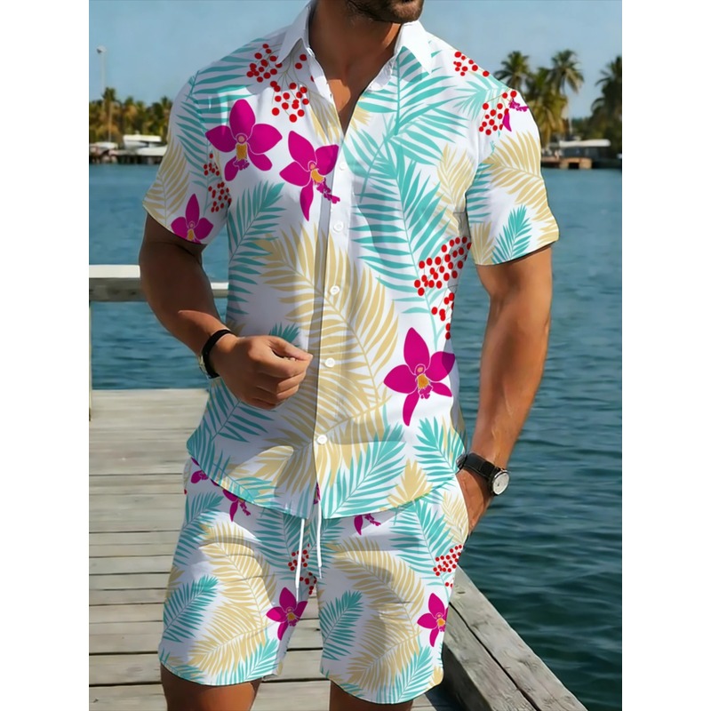 ชุดเสื้อเชิ้ตแขนสั้นลายดอกไม้เ - Printed Floral Shirt บทวิจารณ์และราคา
