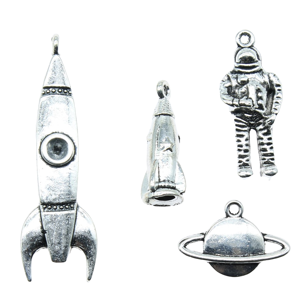 10pcs Charms Rocket สีเงินโบรา - Vintage Fashion Wholesale บทวิจารณ์และราคา