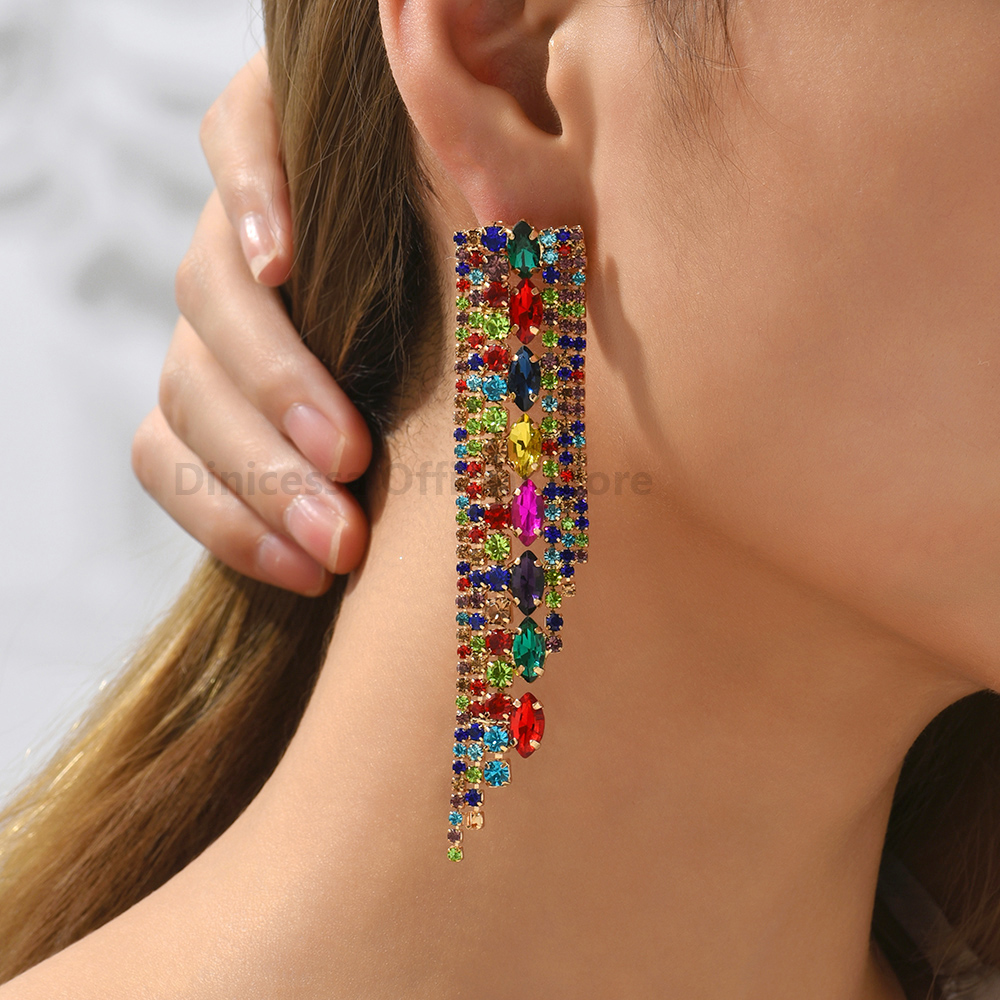 Luxury ยี่ห้อเรขาคณิตพู่หลากสี - Vintage Fashion Jewelry Brands บทวิจารณ์และราคา
