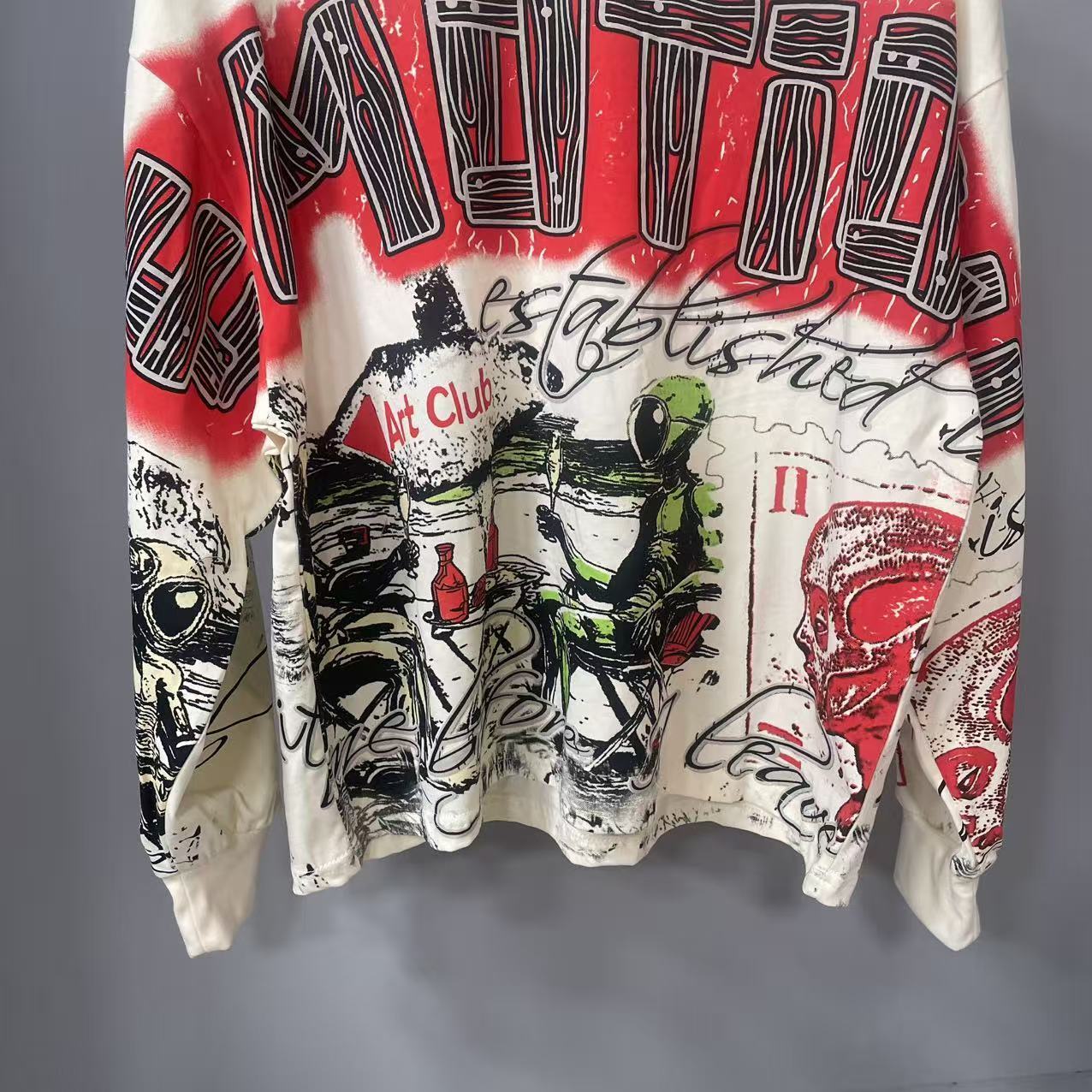 เสื้อยืดแขนยาวดีไซน์เนอร์คุณภา - Usa Vintage Fashion บทวิจารณ์และราคา