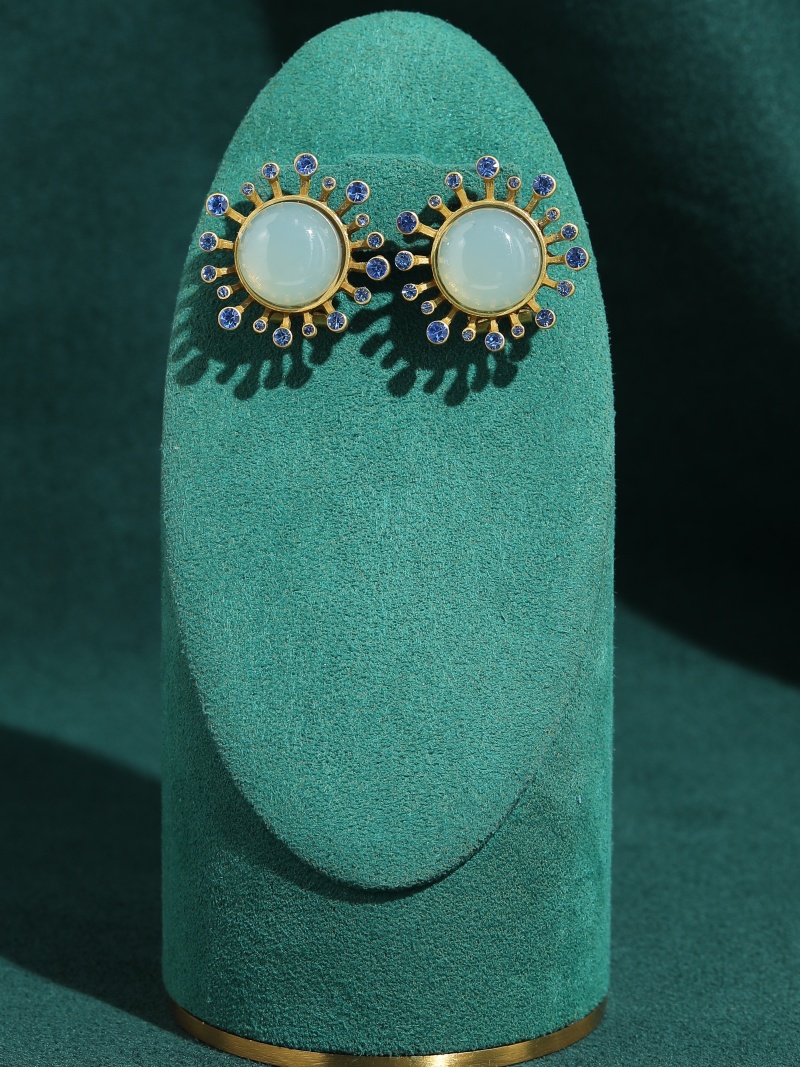 ต่างหูอาเกตสีเขียววินเทจ เครื่ - Vintage Fashion Jewelry Brands บทวิจารณ์และราคา