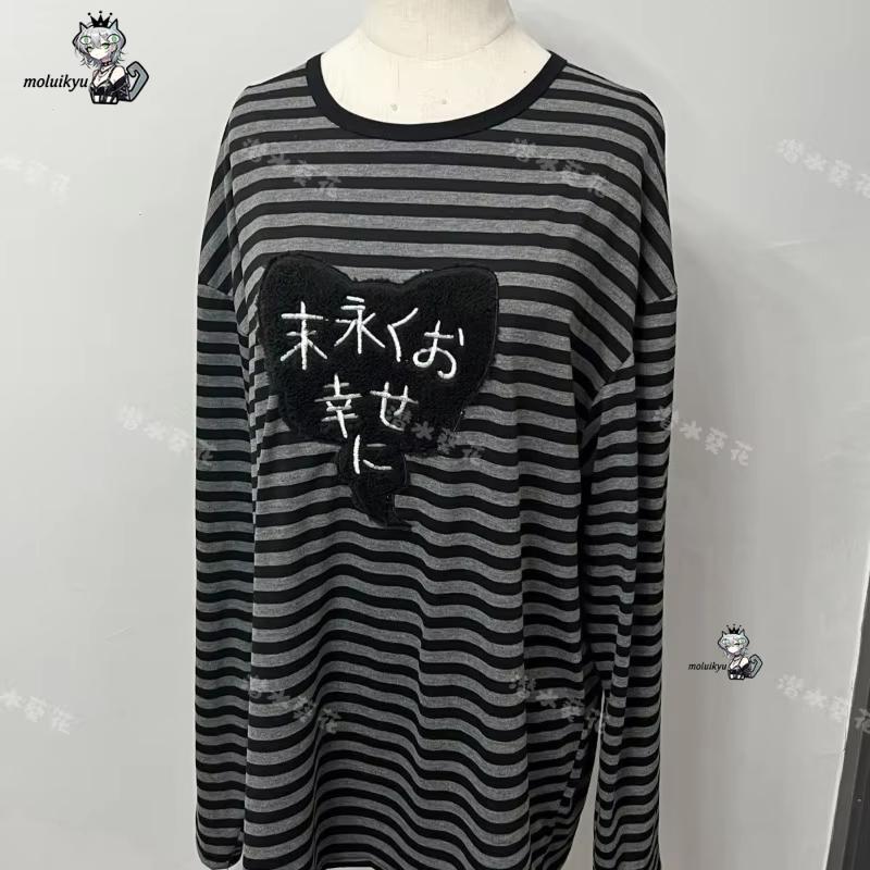 เสื้อยืดแขนยาวคอกลมสไตล์อเมริก - Vintage Fashion Y2K บทวิจารณ์และราคา