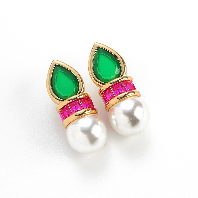 วินเทจ กระจกสีเขียว ชมพู เซอร์ - Vintage Fashion Jewelry Brands บทวิจารณ์และราคา