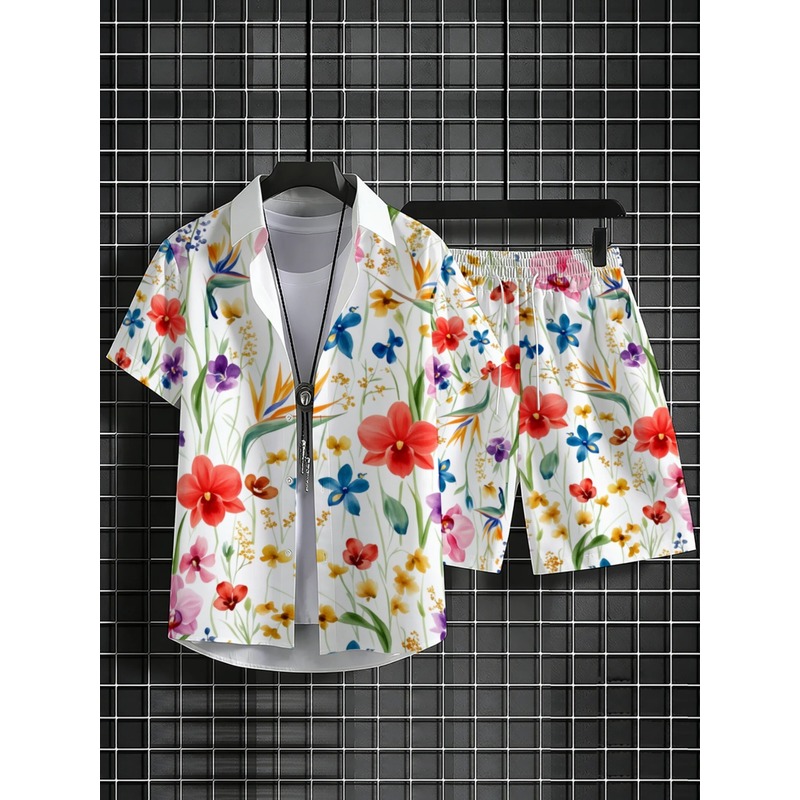 ชุดเสื้อเชิ้ตแขนสั้นลายดอกไม้ส - Printed Floral Shirt บทวิจารณ์และราคา