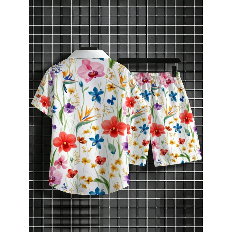 ชุดเสื้อเชิ้ตแขนสั้นลายดอกไม้ส - Printed Floral Shirt บทวิจารณ์และราคา