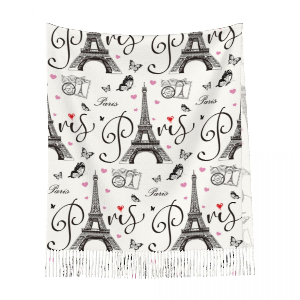 ผ้าพันคอวินเทจลายหอไอเฟล โรแมน - Vintage Fashion In Paris บทวิจารณ์และราคา