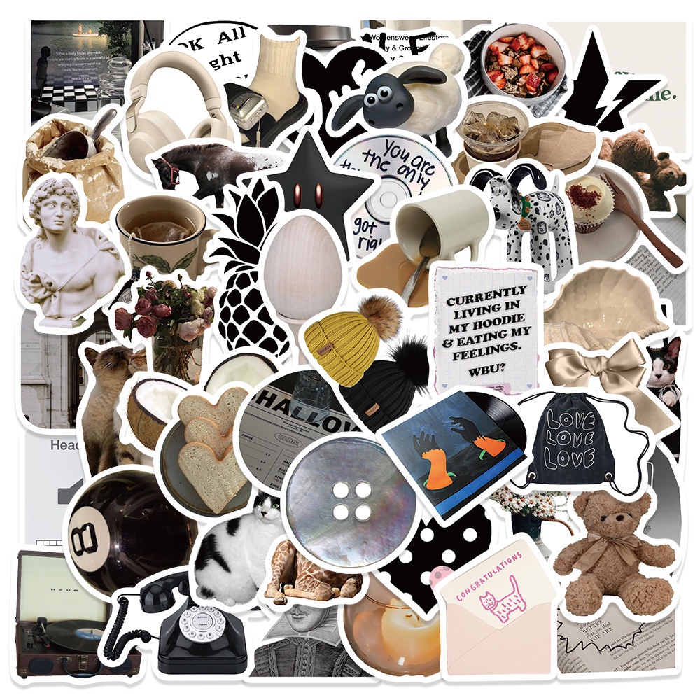 60 ชิ้น สติกเกอร์แฟชั่นทันสมัย - Vintage Fashion Store บทวิจารณ์และราคา