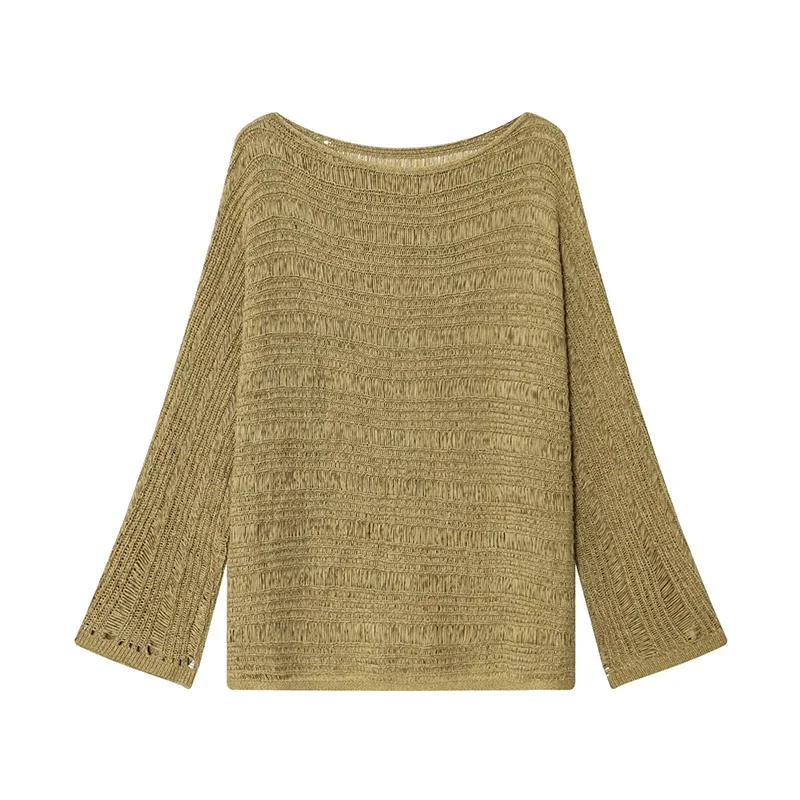 เสื้อสเวตเตอร์ถักคอเรือสไตล์วิ - Usa Vintage Fashion บทวิจารณ์และราคา
