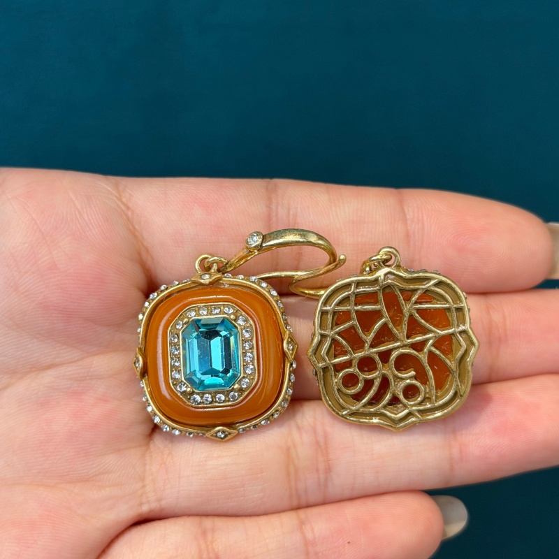 วินเทจ บลูคริสตัล ออเรนจ์ แก้ว - Vintage Fashion Jewelry Brands บทวิจารณ์และราคา
