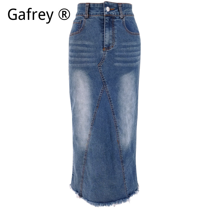 กระโปรงยีนส์ทรงเอ midi เอวสูง  - Vintage Fashion Jeans บทวิจารณ์และราคา