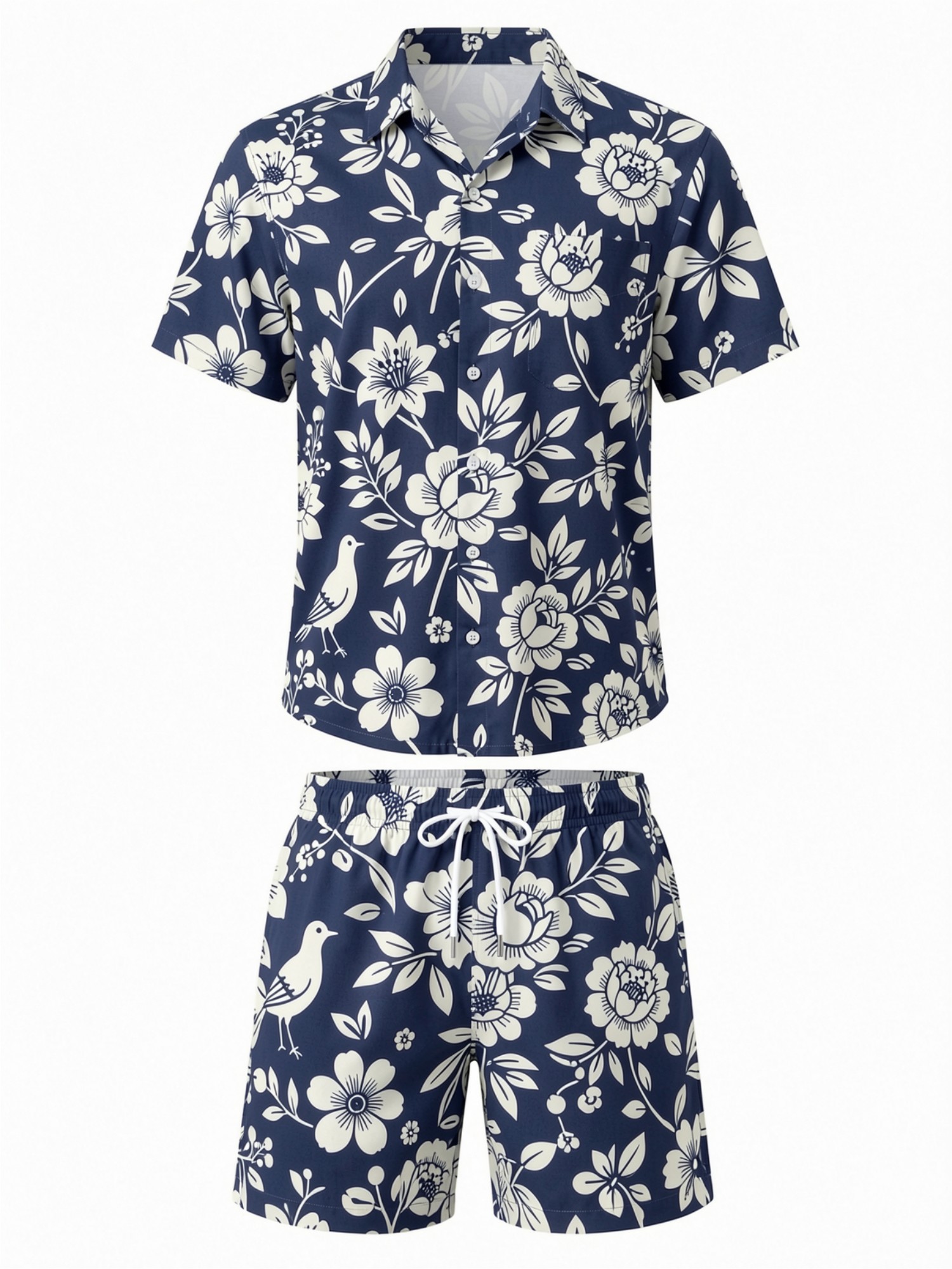 ชุดเสื้อเชิ้ตแขนสั้นลายดอกไม้ส - Printed Floral Shirt บทวิจารณ์และราคา