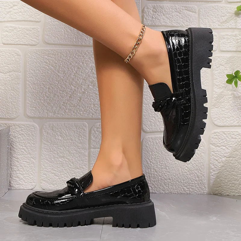 แพลตฟอร์ม Chunky Square Heel L - Vintage Fashion Plus Size บทวิจารณ์และราคา