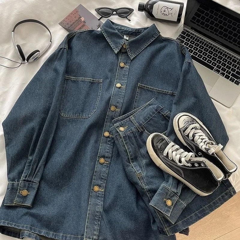 ชุดกระโปรงยีนส์ Y2K: เสื้อแจ็ค - Usa Vintage Fashion บทวิจารณ์และราคา