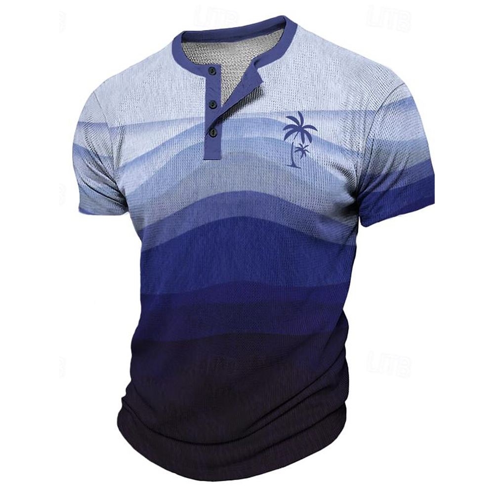 เสื้อยืดผู้ชายลายต้นมะพร้าว 3  - Printed Floral Shirt บทวิจารณ์และราคา