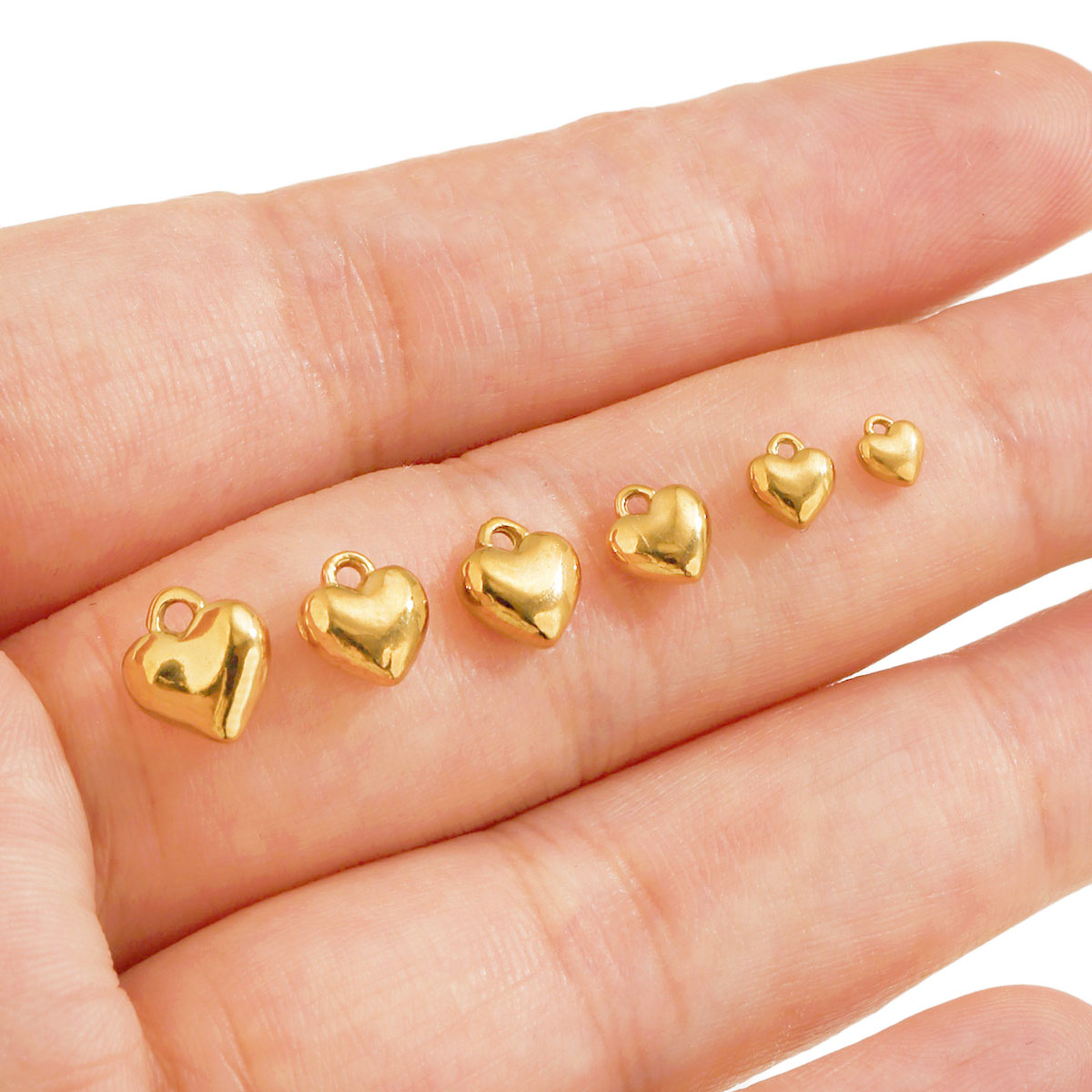 20 ชิ้น จี้รูปหัวใจ 3D วัสดุสแ - Vintage Fashion Wholesale บทวิจารณ์และราคา