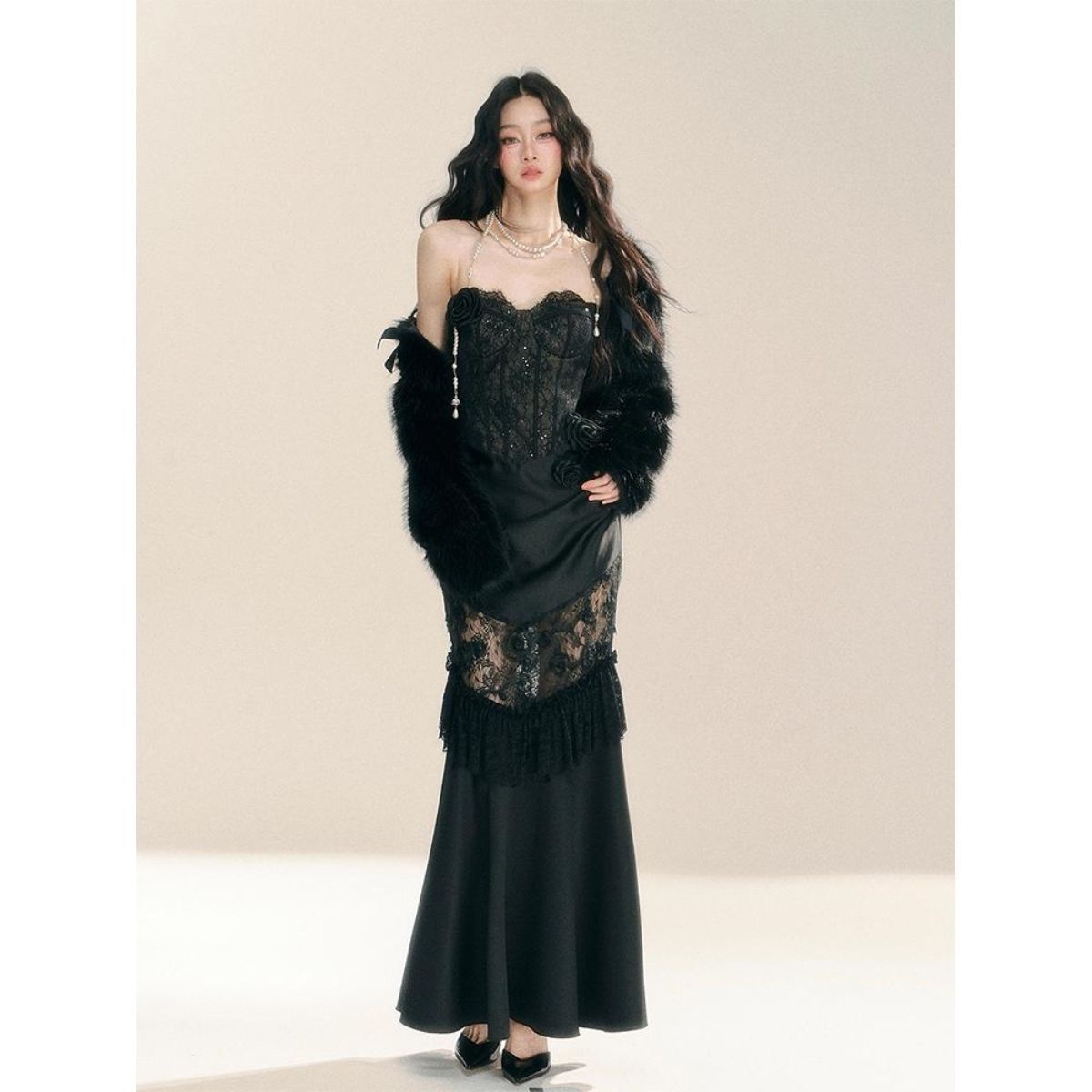เดรสลูกไม้สไตล์วินเทจ กอธิค กร - Vintage Fashion Y2K บทวิจารณ์และราคา