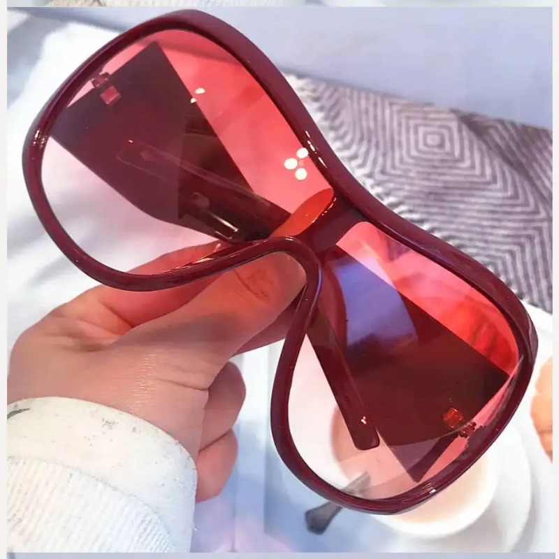 แว่นกันแดดทรงเหลี่ยมขนาดใหญ่สไ - Vintage Fashion Y2K บทวิจารณ์และราคา