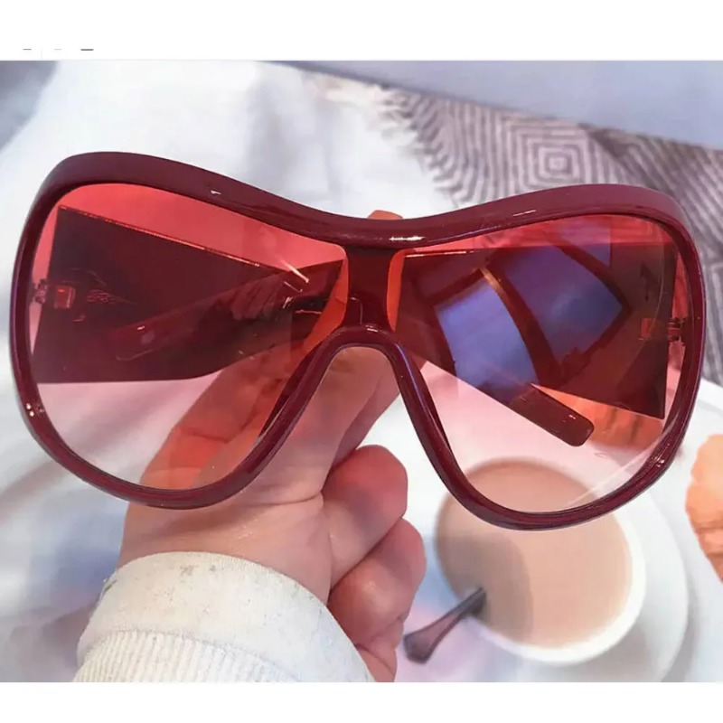 แว่นกันแดดทรงเหลี่ยมขนาดใหญ่สไ - Vintage Fashion Y2K บทวิจารณ์และราคา