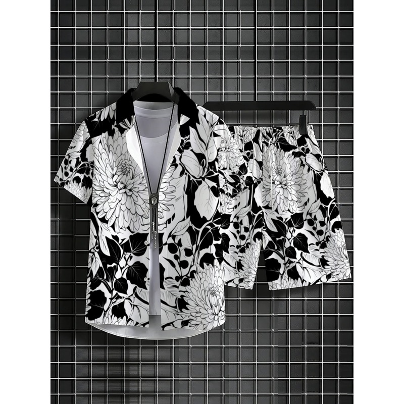 ชุดเสื้อเชิ้ตแขนสั้นลายดอกไม้ส - Printed Floral Shirt บทวิจารณ์และราคา
