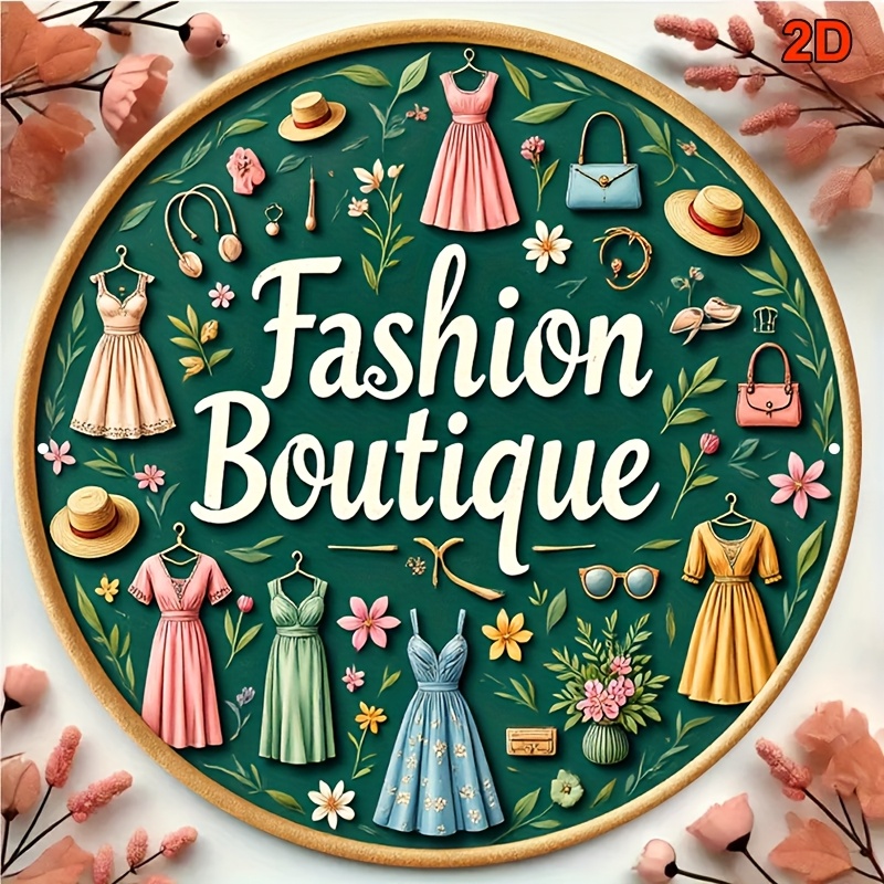 ป้ายโลหะติดผนังสไตล์วินเทจ ขนา - Vintage Fashion Store บทวิจารณ์และราคา
