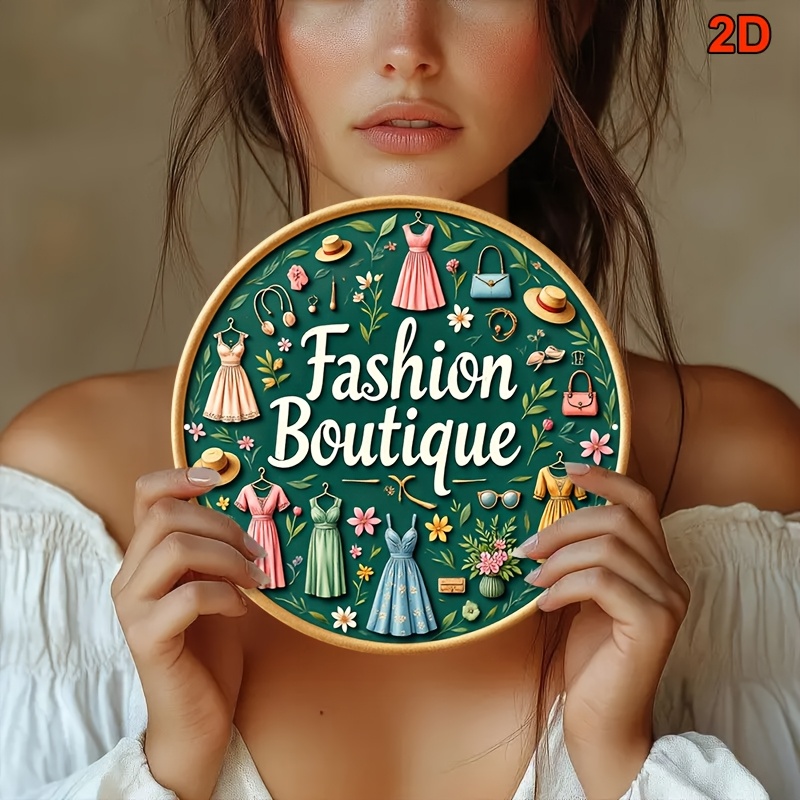 ป้ายโลหะติดผนังสไตล์วินเทจ ขนา - Vintage Fashion Store บทวิจารณ์และราคา