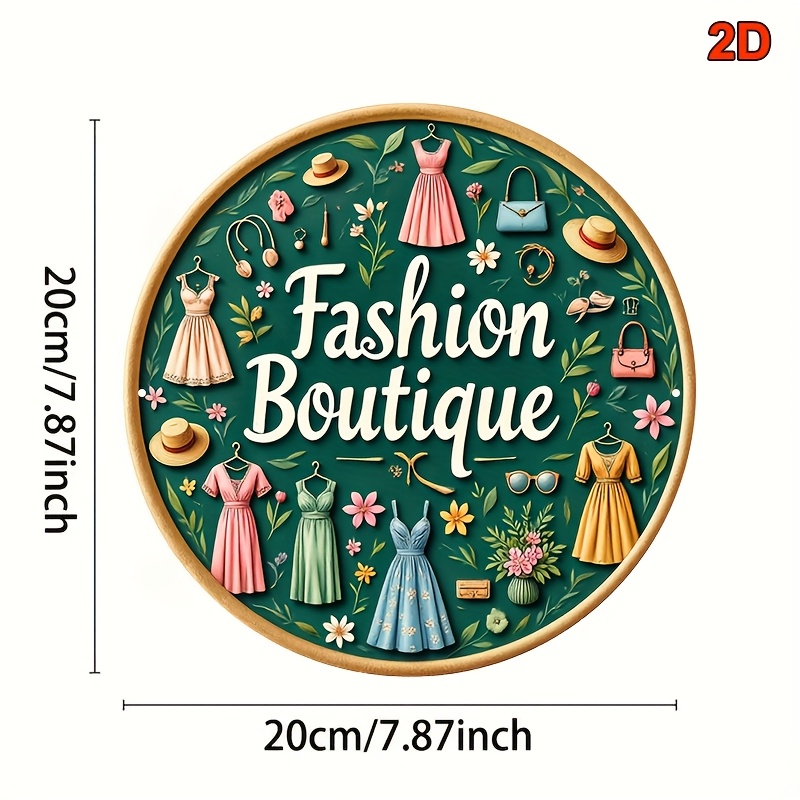 ป้ายโลหะติดผนังสไตล์วินเทจ ขนา - Vintage Fashion Store บทวิจารณ์และราคา