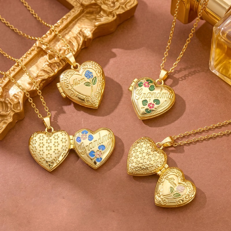 สร้อยคอจี้รูปหัวใจวินเทจ ชุบทอ - Vintage Fashion Meaning บทวิจารณ์และราคา