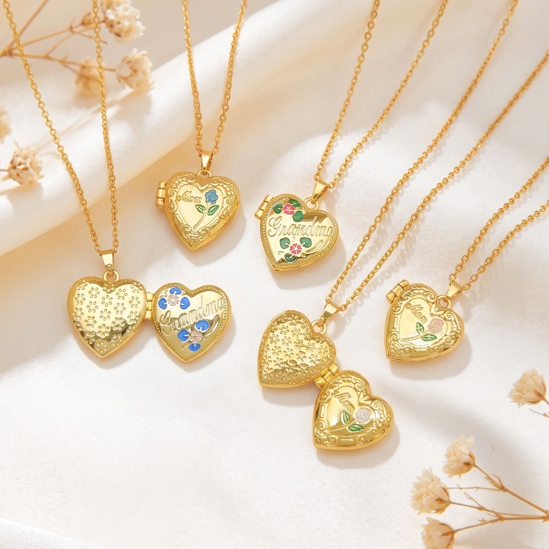สร้อยคอจี้รูปหัวใจวินเทจ ชุบทอ - Vintage Fashion Meaning บทวิจารณ์และราคา