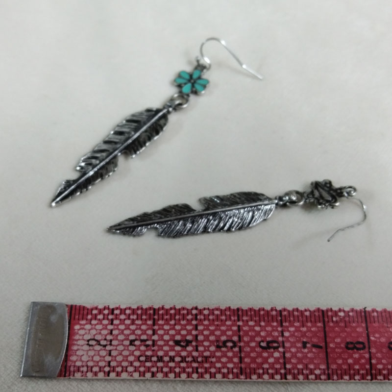 โบราณ Silver Feather Drop ต่าง - Vintage Fashion Jewelry Brands บทวิจารณ์และราคา