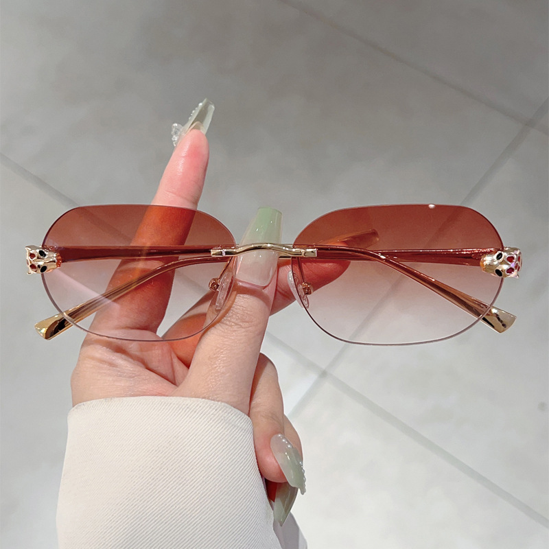 แว่นกันแดดทรงเหลี่ยมไร้กรอบ ZX - Vintage Fashion Tiktok บทวิจารณ์และราคา